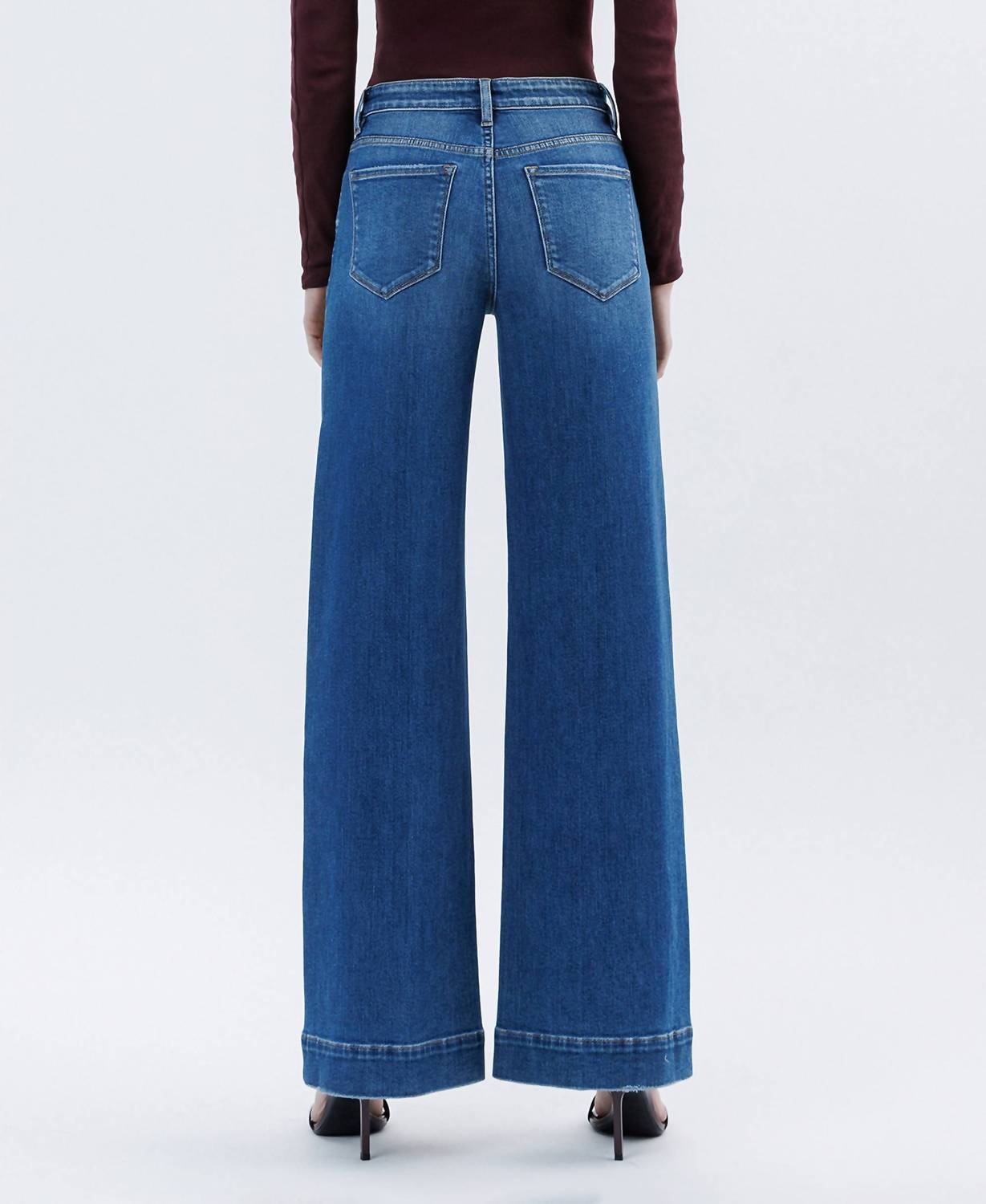 Flying Monkey - High Rise Trouser Hem Extreme Wide Leg Jeans