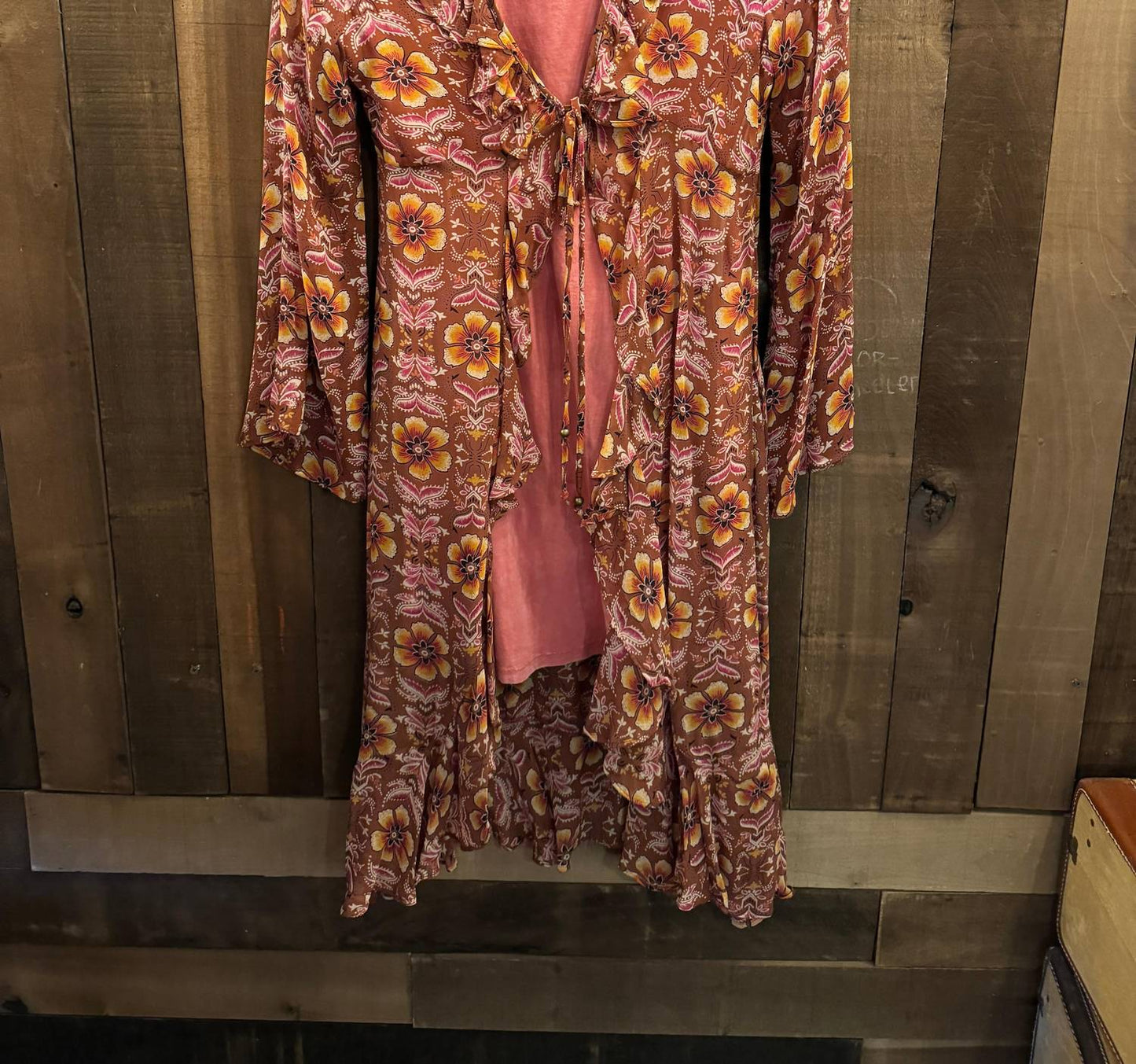 Angie - Women's Sheer Wrap Open Front With Tie Kimono