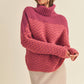 &Merci - Turtleneck Chevron Knit Sweater