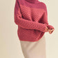 &Merci - Turtleneck Chevron Knit Sweater