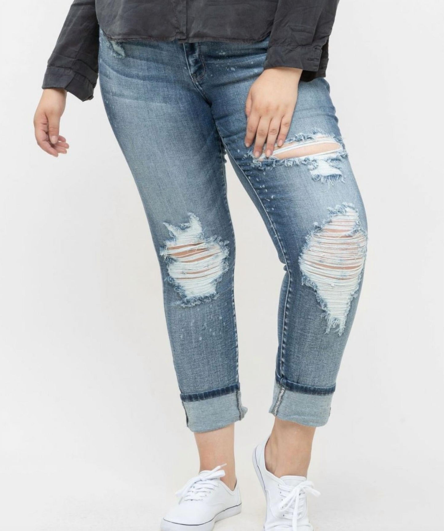 judy-blue-destroyed-bleach-splatter-boyfriend-jeans-plus-size