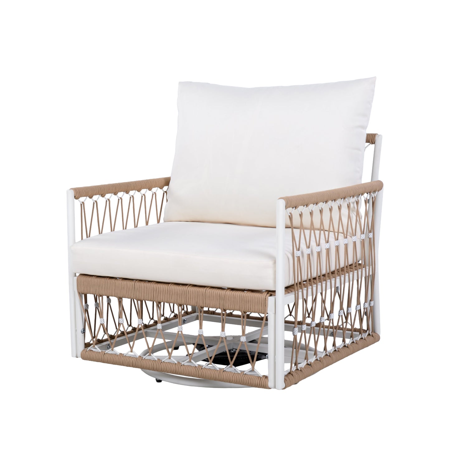 Set of 2 360° Swivel Bohemian Outdoor Lounge Chairs
