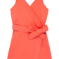 Habitual Kids Kids' Faux Wrap Romper in Coral, Size 16