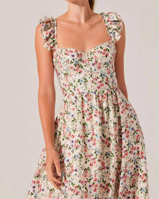 Astr - Wedelia Floral Bustier Midi Dress