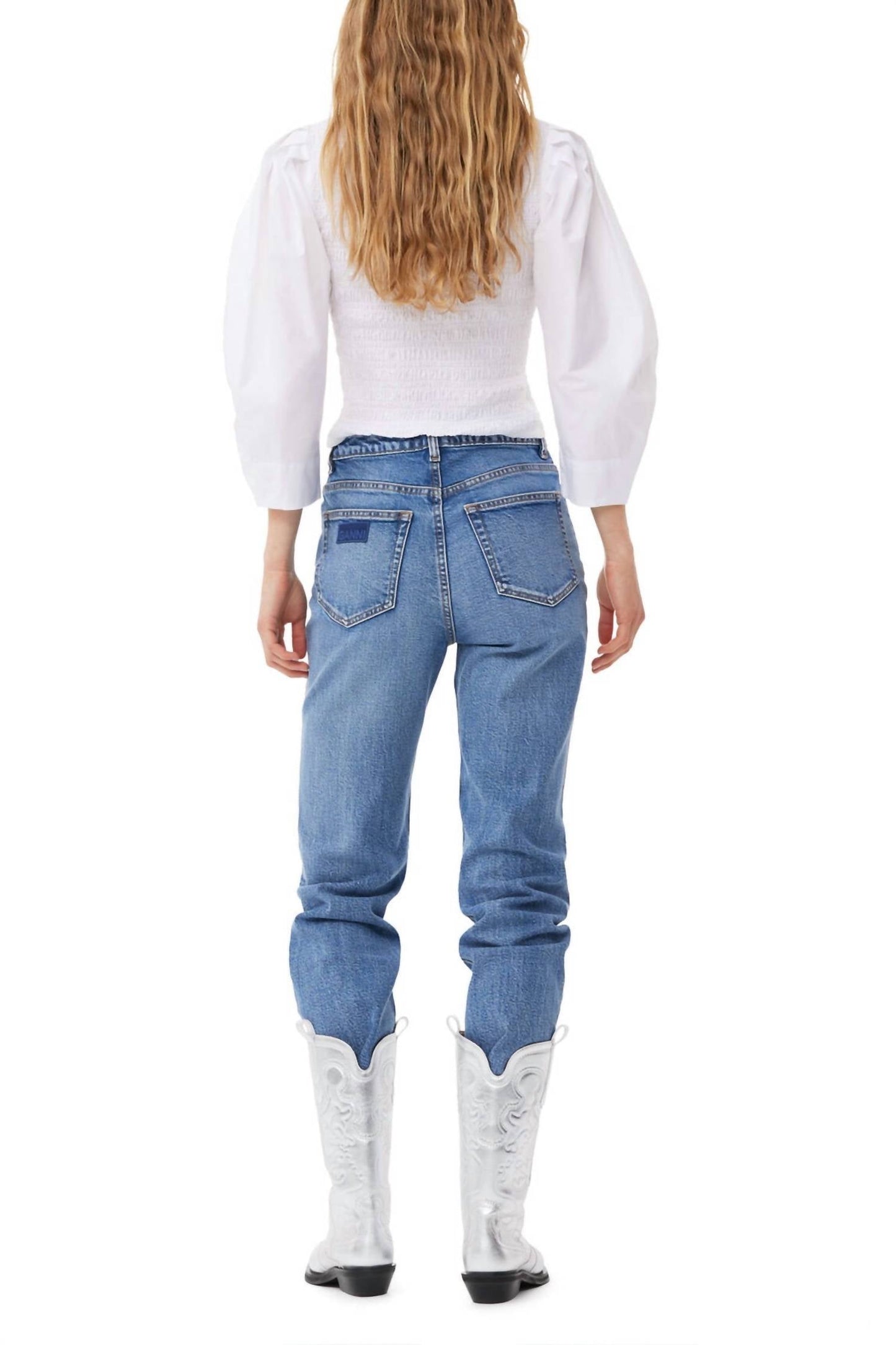 Ganni - Cotton Poplin Smock Blouse