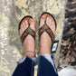American Darling - Women's Genuine Tooled Leather Sandals