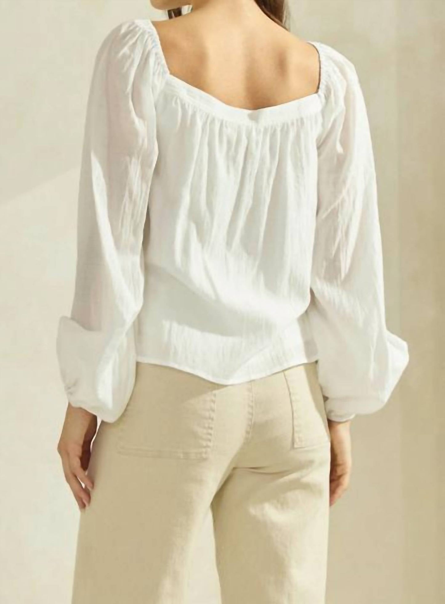 Abel Fragrance - Heart Neck Woven Top