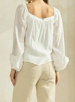 Abel Fragrance - Heart Neck Woven Top