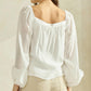 Abel Fragrance - Heart Neck Woven Top