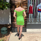 Vienna Prom - Off-the-shoulder Glitter Dress