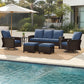 TL A Three-Seater Sofa and Outdoor Seating Set