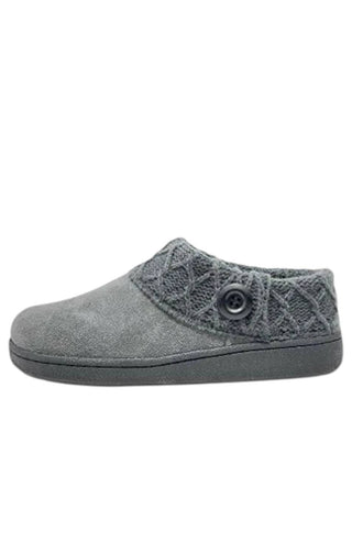 Clarks - Women's Slipper Suede Leather Knitted Collar Clog Slippers