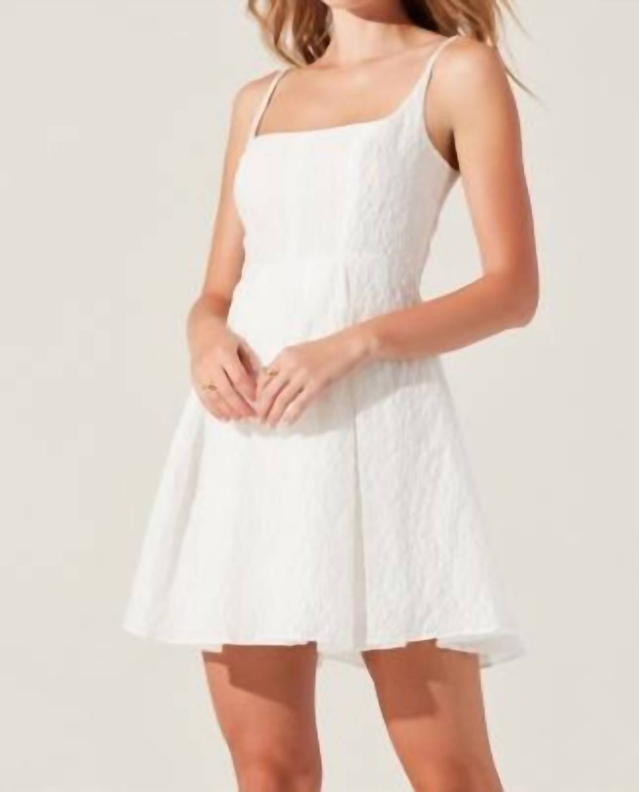 Astr - Ellie Jacquard Pleated Mini Dress
