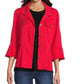 Multiples - 3/4 Sleeve Button Front Peplum Jacket