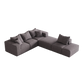 Modern Upholstered Sectional Boneless Couch Set