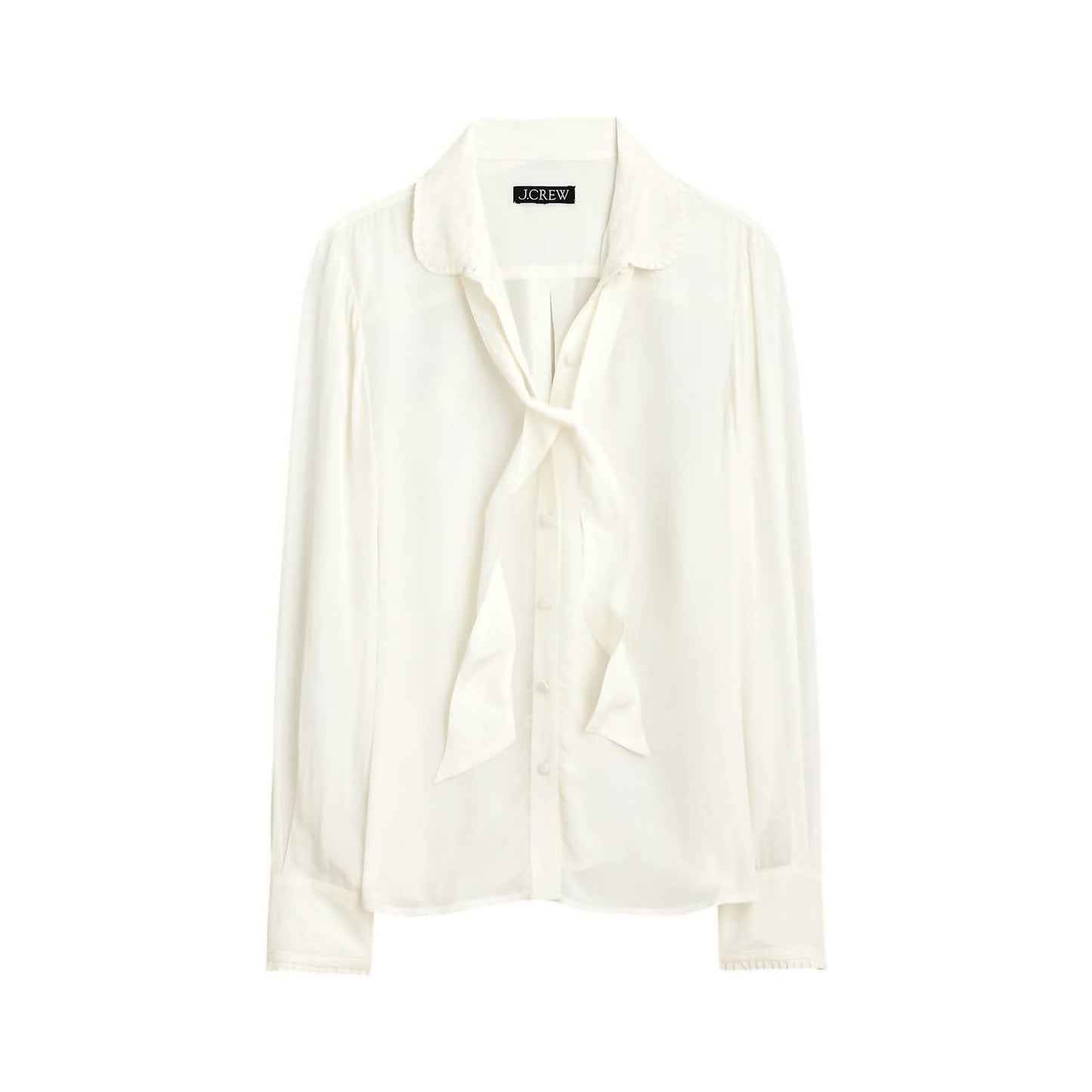 J.Crew - Women's Crepe De Chine Tie Shirt