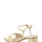 Koko + Palenki - Women's Metallic Leather Sphere Heels