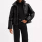 Levi'S - Faux Leather Bomber Puff Jacket