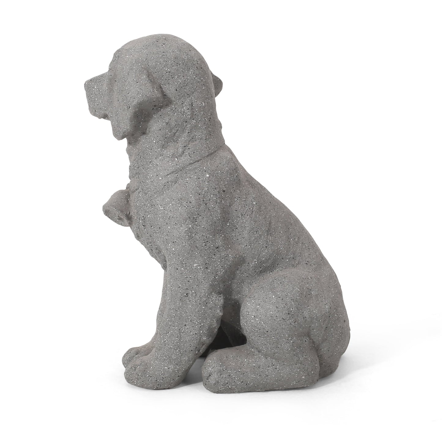 MGO Dog Statue, Outdoor Stone Gray, No Assembly Required