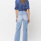 Judy Blue - High Waist With Pocket Details Wide Leg Denim Jeans