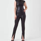 Spanx - Mock Neck Leather-like Bodysuit