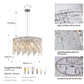 24" Luxurious Round Silver Crystal Chandelier