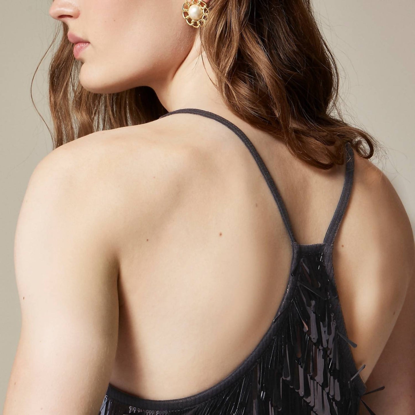 J.Crew - Vintage Rib Tank Top With Drop Sequins
