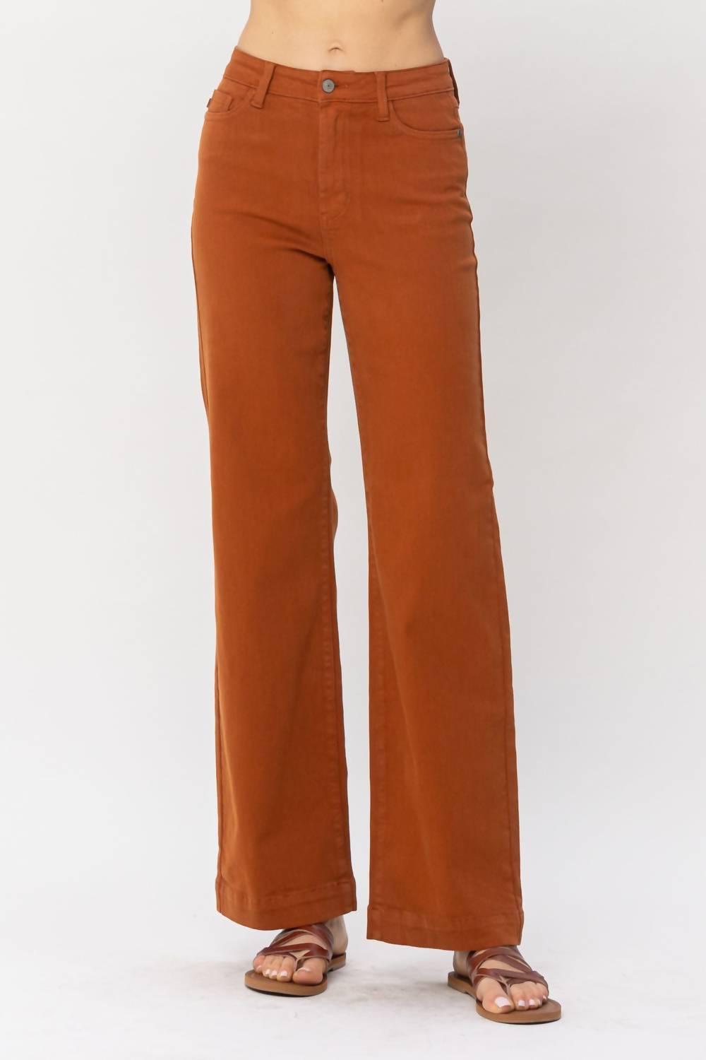 Judy Blue - High Waist Garment Dyed Wide Leg Denim Jeans