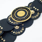 Q2 - Women's Rhinestone Vegan Leather Round Buckle Belt
