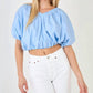 2.7 August Apparel - Puff Sleeves Blouse