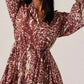 Astr - Marisela Belted V-neck Mini Dress