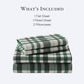4 Pieces Queen 100% Cotton Flannel Printed Sheet Set Finton