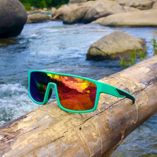 Far Out Sunglasses - Polarized Retros Pink Lens