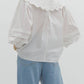Entro - Oversized Floral Scalloped Collared Shirt