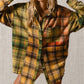 Bibi - Frayed Hem Plaid Shirt