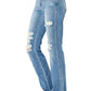 Judy Blue - High Waisted Destroy Fray Hem Bootcut Jeans