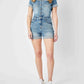 Judy Blue - High Waisted Short Sleeve Denim Romper