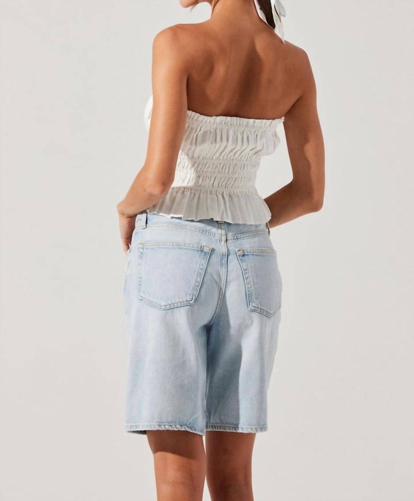 Astr - Biffy Smocked Tube Top