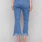 Charlie B - Fringed Hem Cropped Jeans