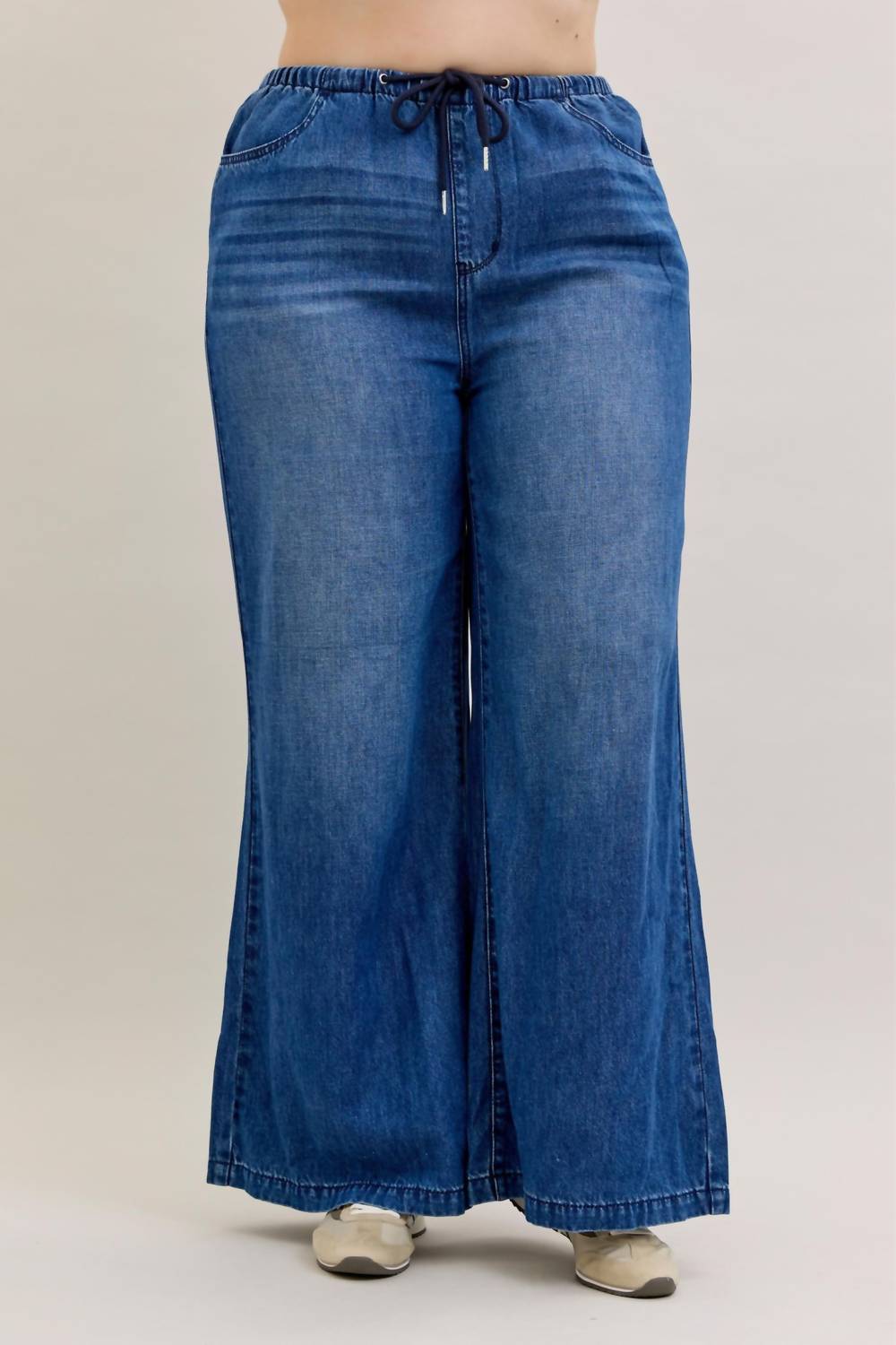 Judy Blue - Women's High Waist Featherweight Palazzo Fit Jeans
