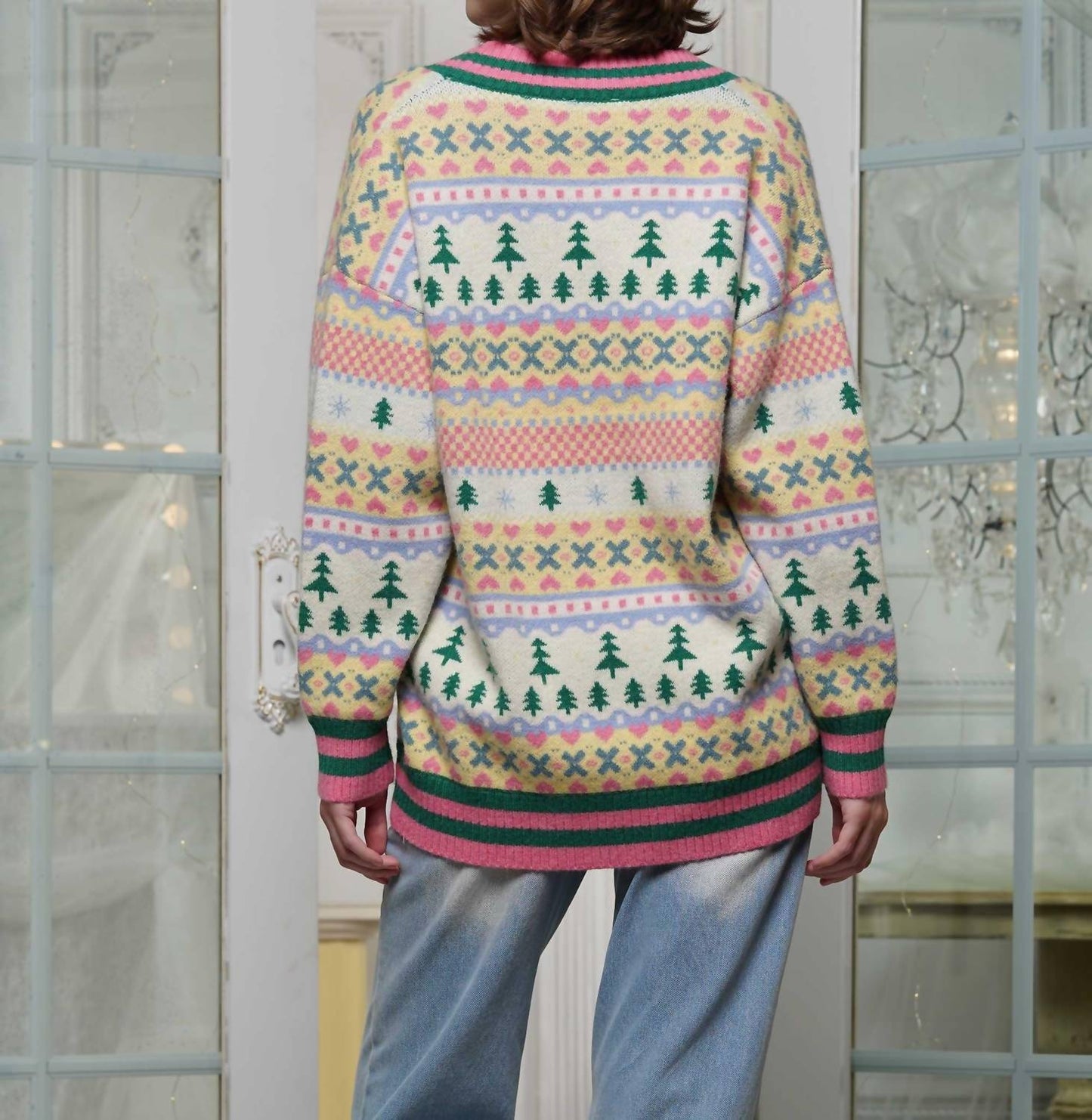 A Thousand Words - Christmas Print Cardigan