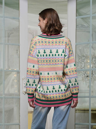 A Thousand Words - Christmas Print Cardigan