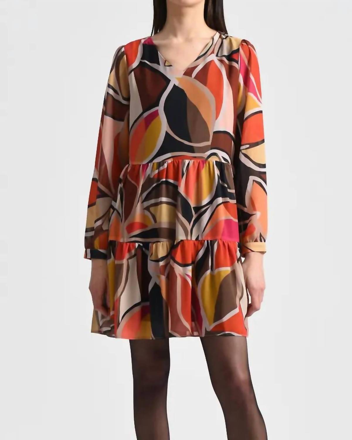Molly Bracken - The Bomb Fire Tiered Long Sleeve Dress
