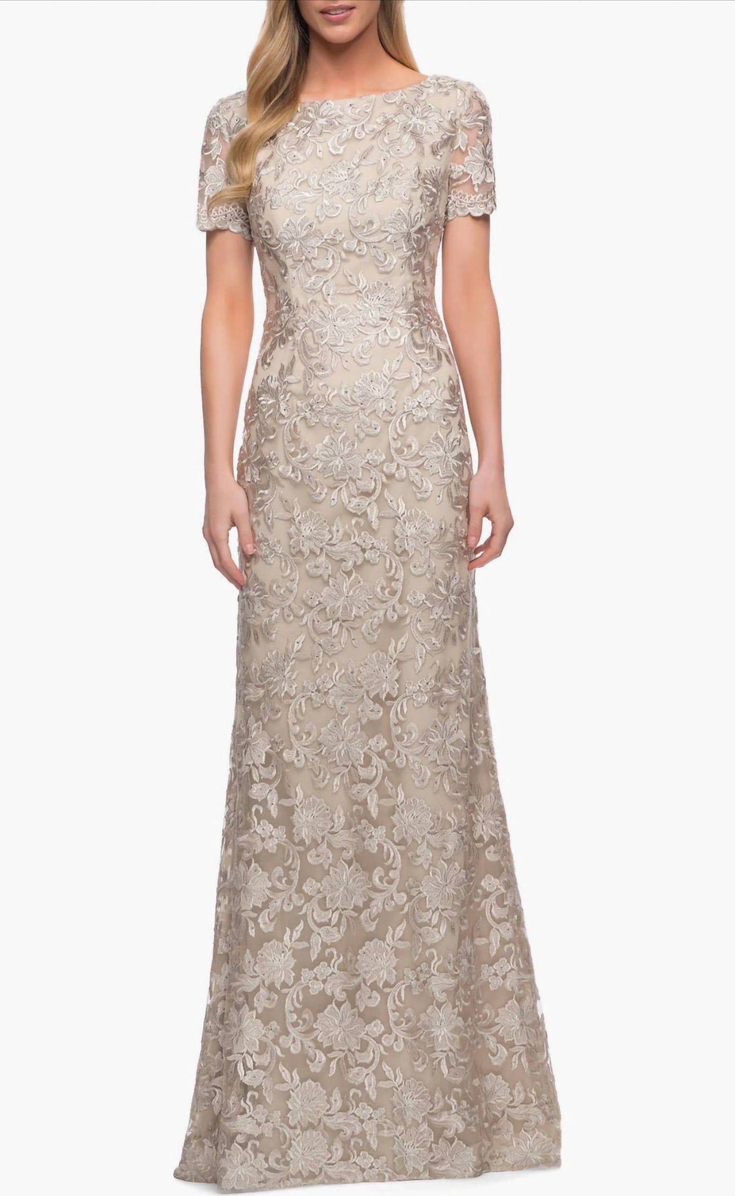 La Femme - Lace Evening Dress