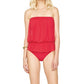 Gottex - Mesh Blouson Bandeau One Piece Swimsuit