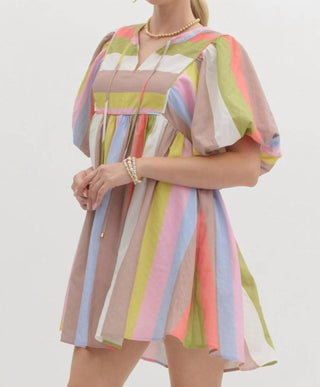 Entro - Puff Sleeve Dress