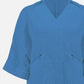 Joseph Ribkoff - Women's Seersucker Boxy High-low V-neck Top