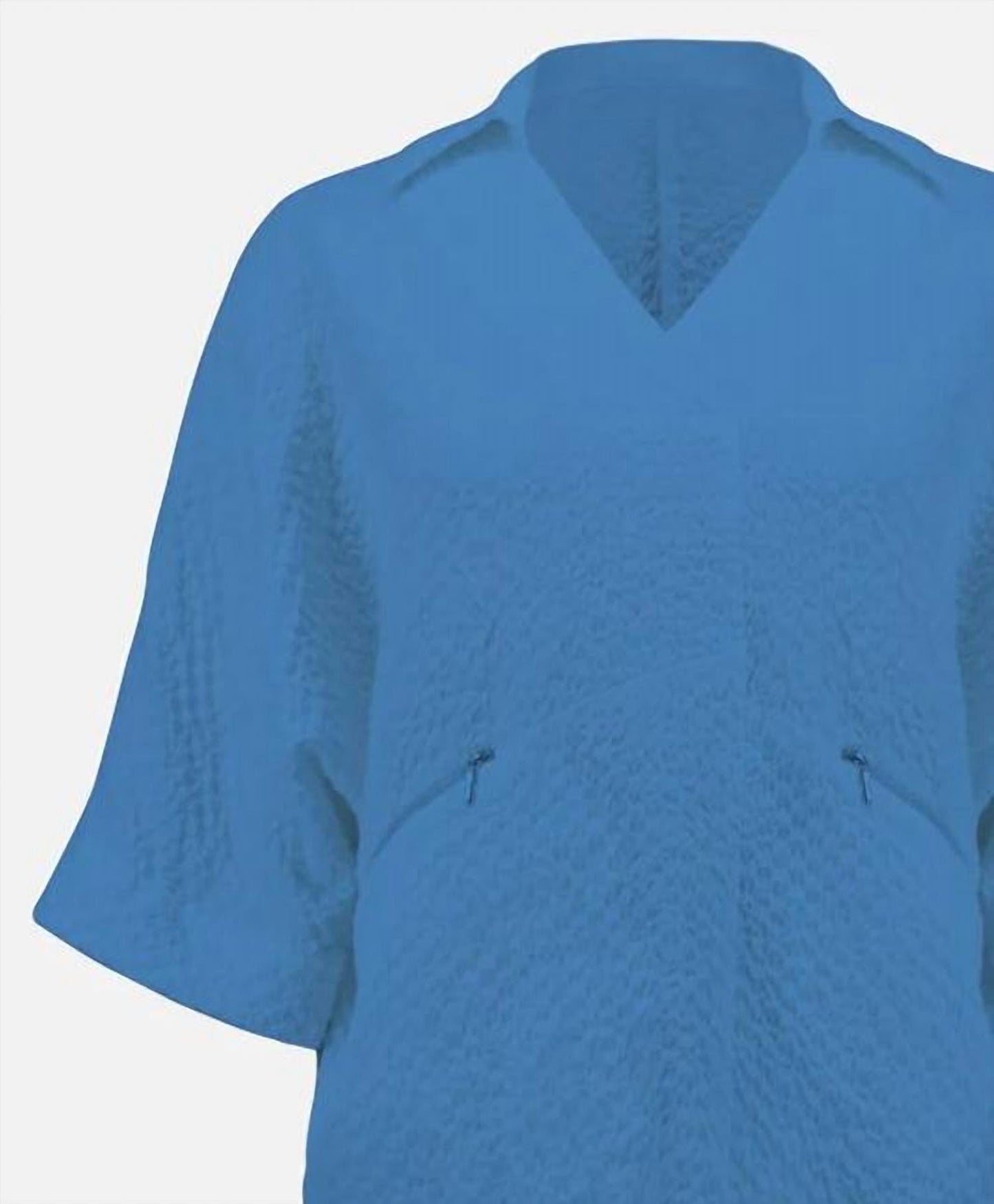 Joseph Ribkoff - Women's Seersucker Boxy High-low V-neck Top