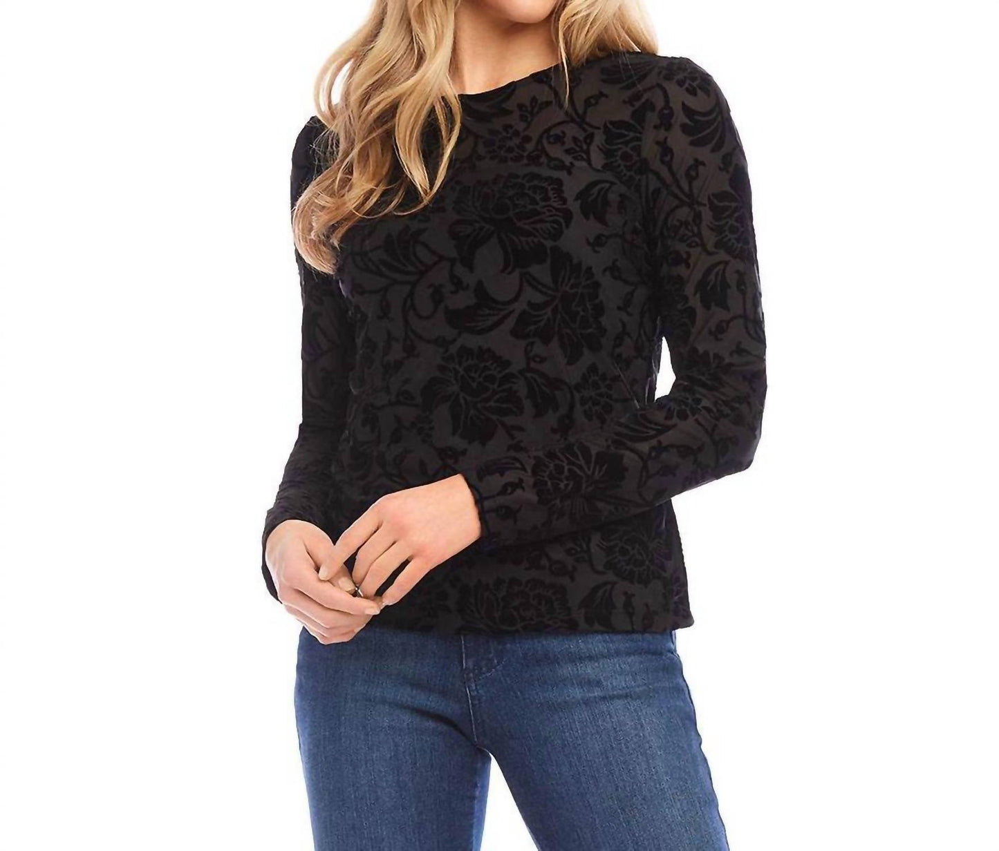 Karen Kane - Velvet Burnout Top