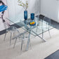 Modern Minimalist Transparent Dining Chair - 6-Piece Set